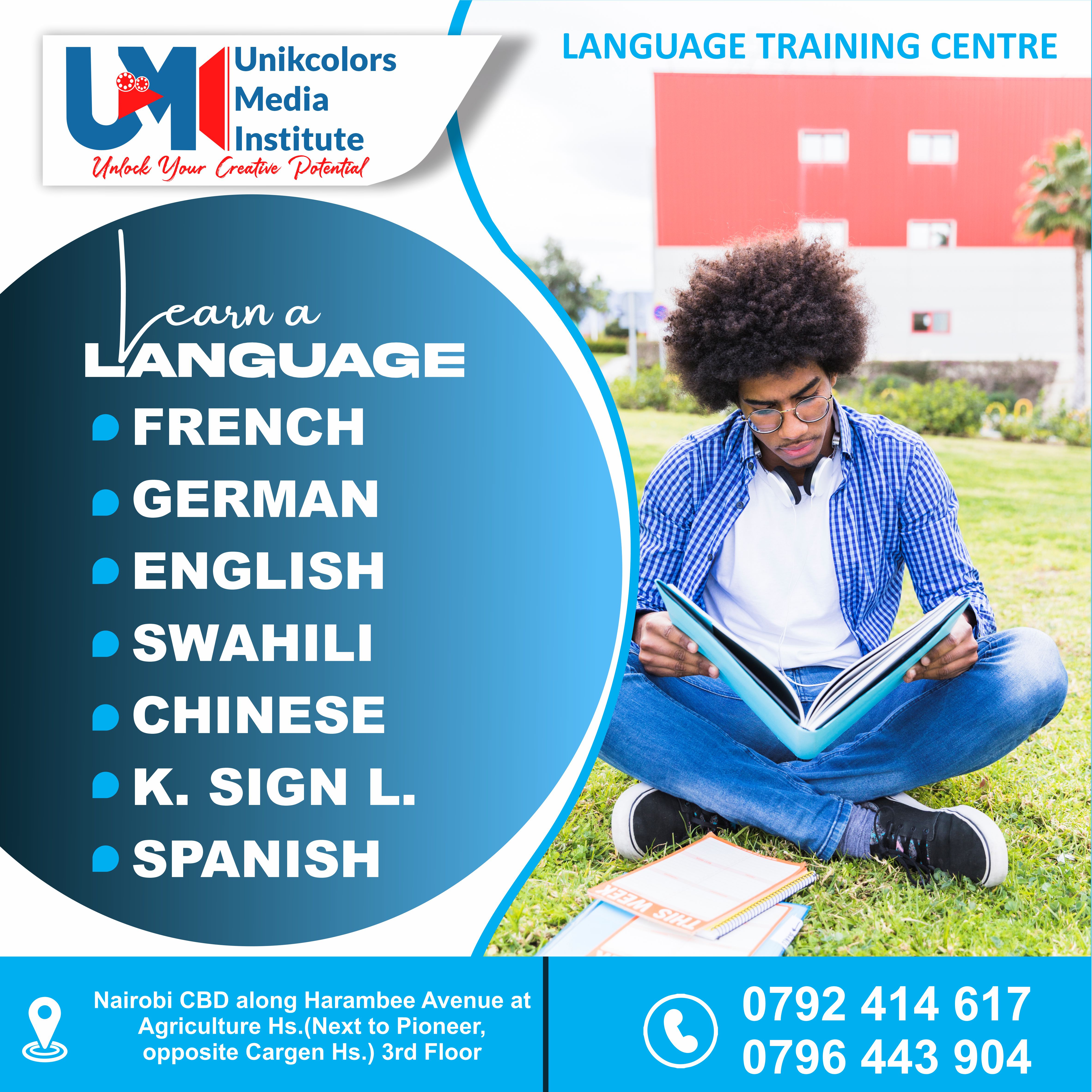 LANGUAGE TRAINING CENTRE - GERMAN, FRENCH, ENGLISH, SWAHILI, CHINESE, SPANISH, KENYA SIGN LANGUAGE